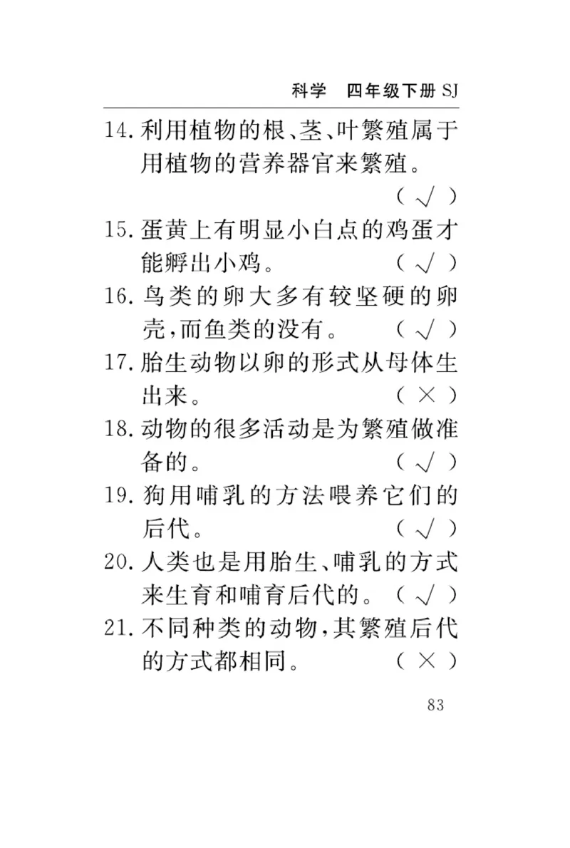 苏教版科学四年级下册速记速查_2024年人教版小学数学一二三四五六年级上册下册期中期末试a0747_小学全科《同步练习+精品试卷》打包下载（1-6年级单元月考期中期末试卷）_小学科学