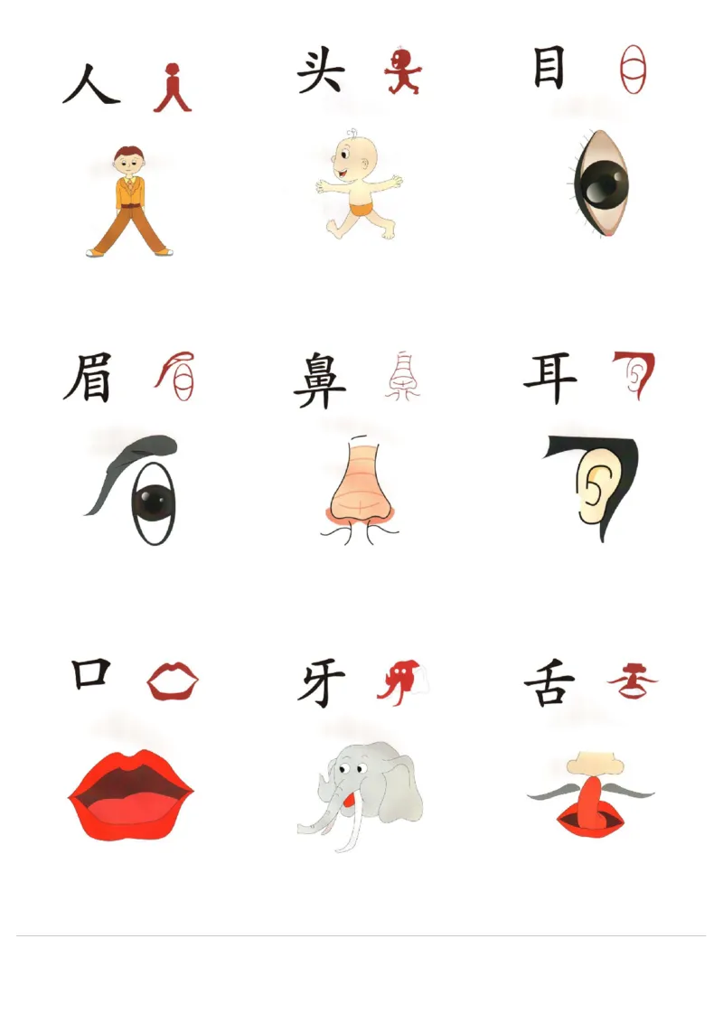 直映识字象形文字（整理版最新）_幼小语数英专项资料_幼小语文专项