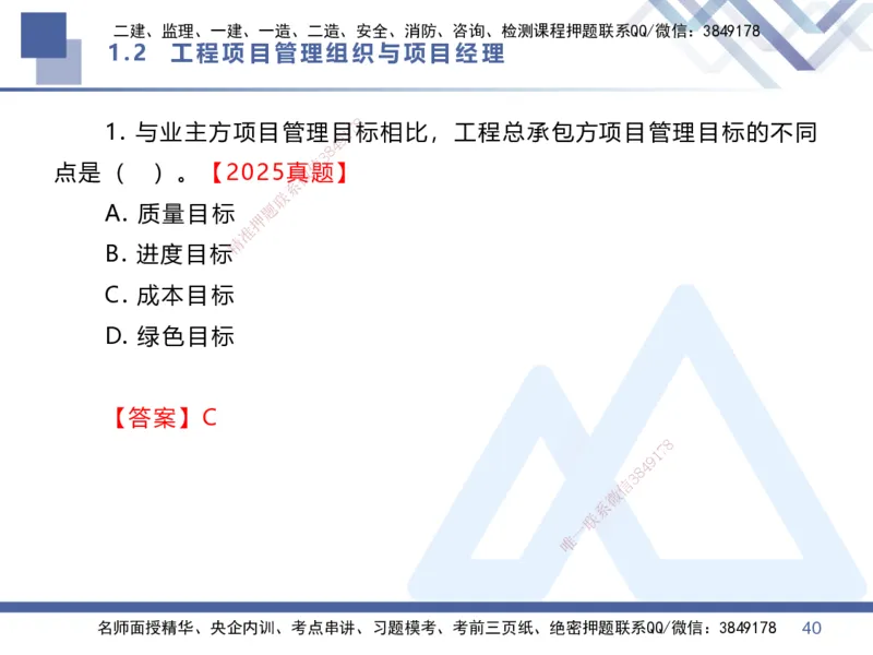 01.2026王晓丹-核心考点速记1-管理_2026年一级建造师_2026年一建管理_2026年一建管理SVIP_2026一建管理SVIP_04-冲刺串讲✿考点强化✿小灶集训_讲义