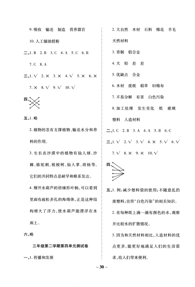 科学苏教版单元测试卷3年级下册_2024年人教版小学数学一二三四五六年级上册下册期中期末试a0747_小学全科《同步练习+精品试卷》打包下载（1-6年级单元月考期中期末试卷）_小学科学
