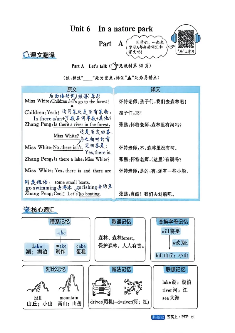 2025秋新领程英语五上知识梳理_《优翼新领程》25秋英语5年级上册（人教PEP）