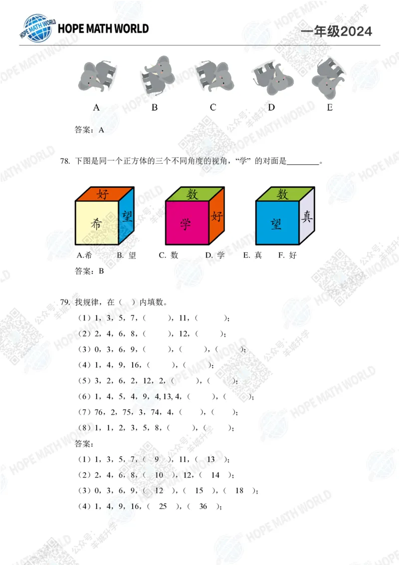 2024IHC1培训题-答案版_希望杯IHC