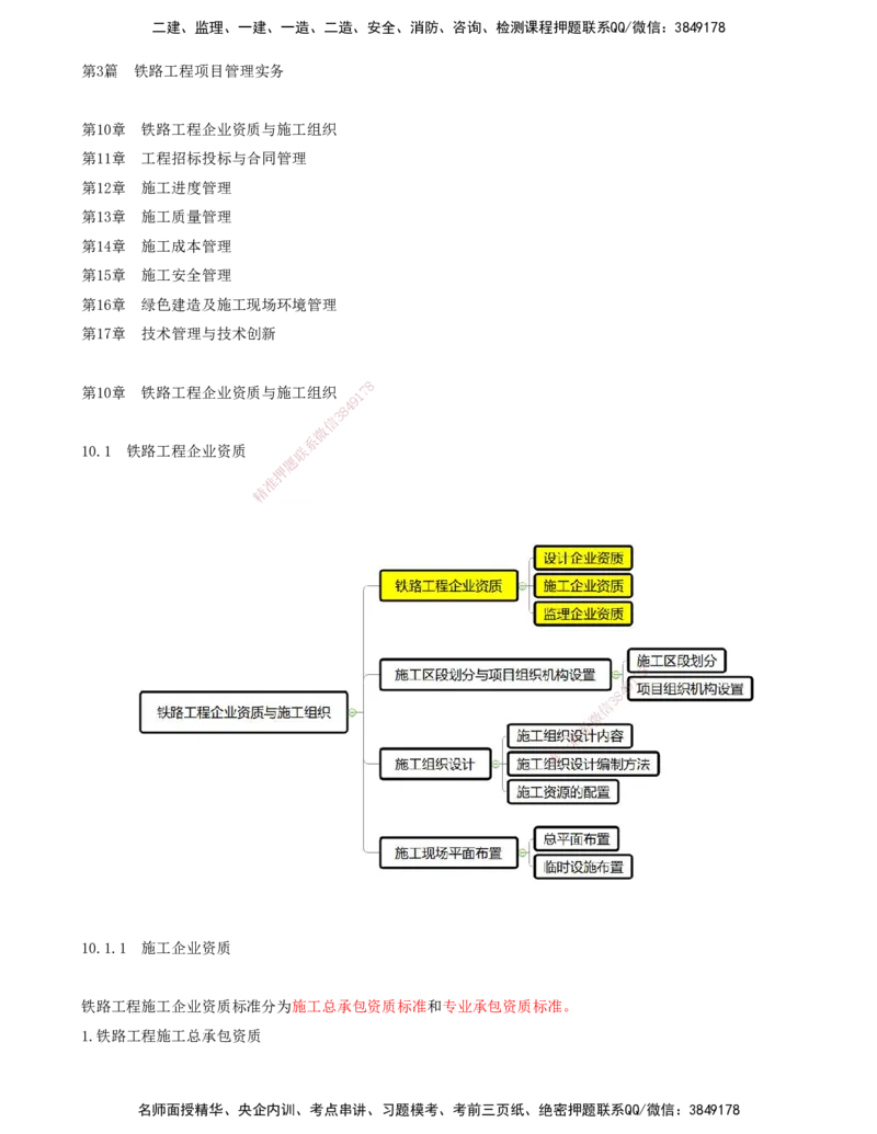 01.56-第10章-铁路工程企业资质与施工组织_2026年一级建造师_2026年一建铁路_2025年一建铁路SVIP_02-基础精讲✿高端面授✿深度强化_11-铁路《天一精讲班》陈士甲KL_10.第十章