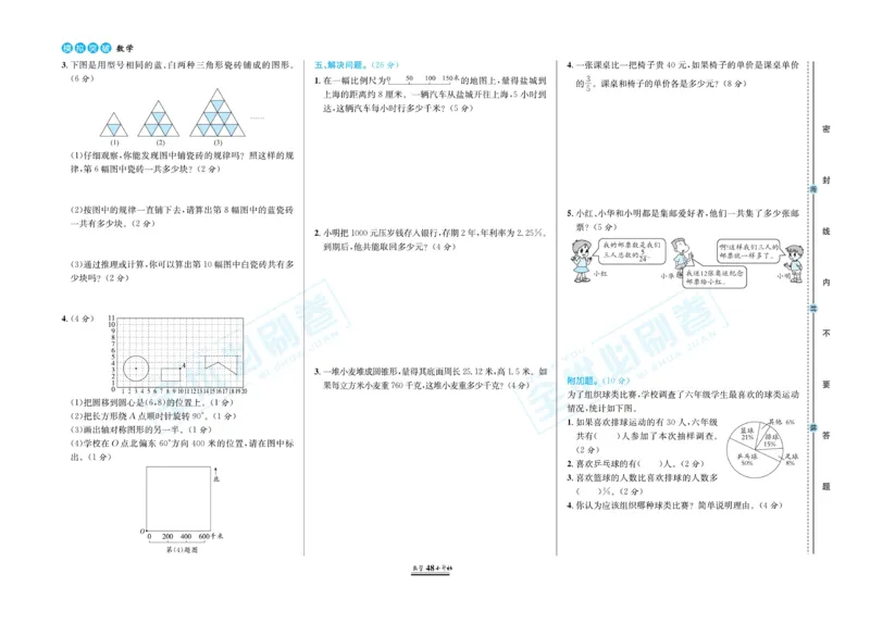 小升初全优必刷卷数学_2024年人教版小学数学一二三四五六年级上册下册期中期末试a0747_小学全科《同步练习+精品试卷》打包下载（1-6年级单元月考期中期末试卷）_小升初中总复习
