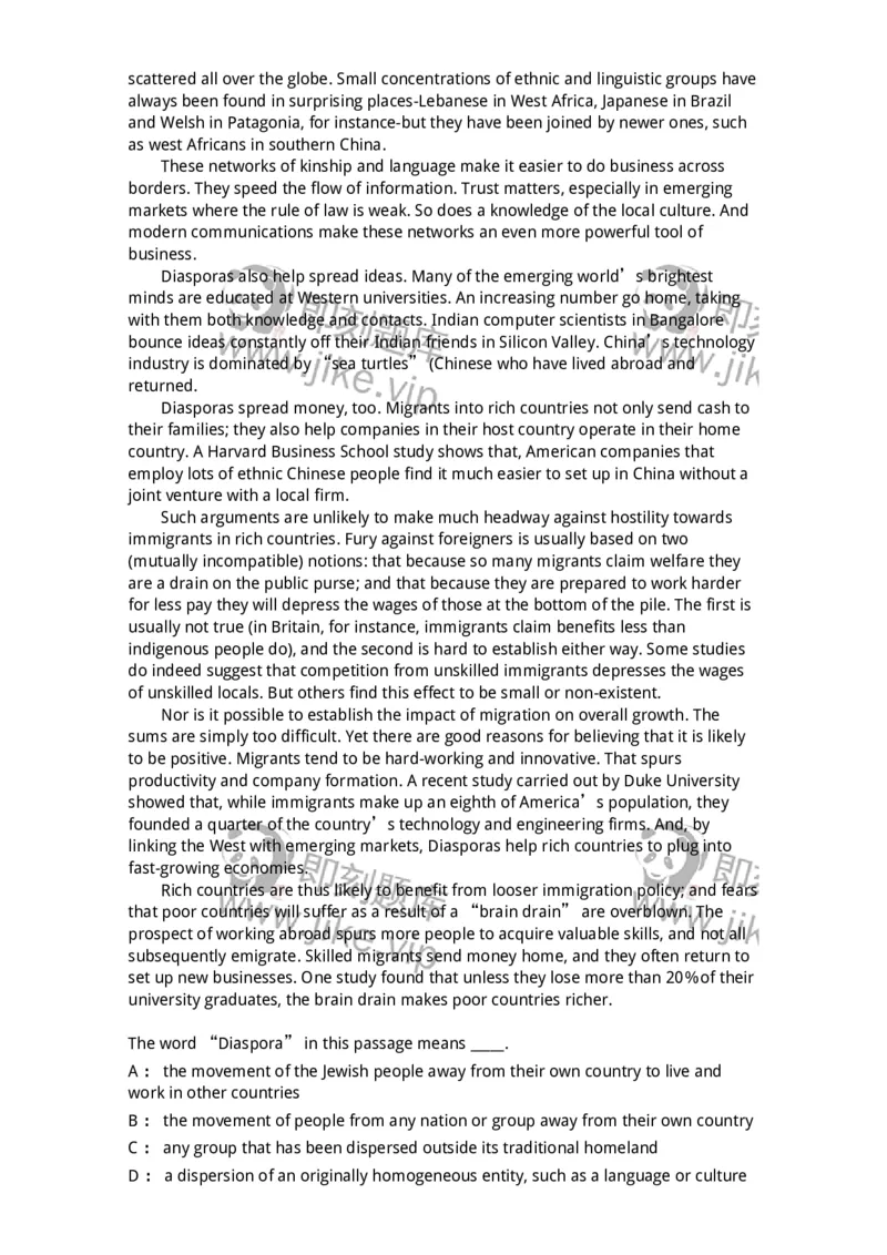 340501-阅读理解1-174339_军队文职(1)_01.军队文职真题-专业课_（全）版本一（历年真题+章节练习+模拟题）_英语言文学(军队文职)_章节练习_题目+解析