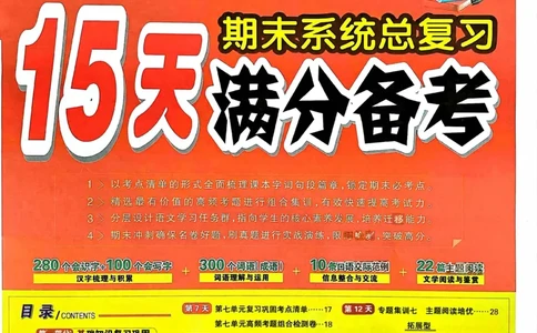 一年级语文上册人教版24秋《15天满分备考期末系统总复习》_2024年人教版小学数学一二三四五六年级上册下册期中期末试a0747_期末总复习_《15天满分备考期末系统总复习》