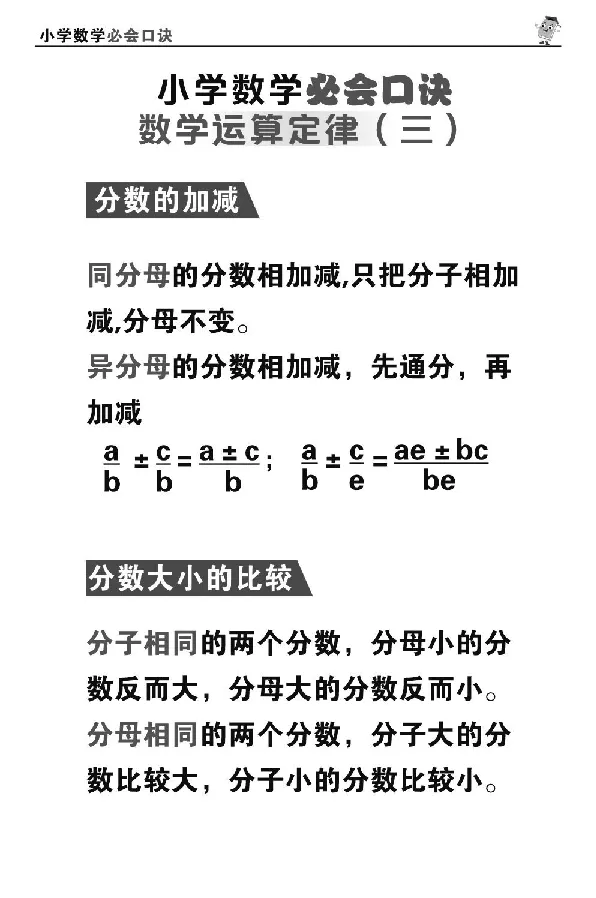 1至6年级数学重点公式口诀汇总_小学全网线上同款资料_15号文件小学速算