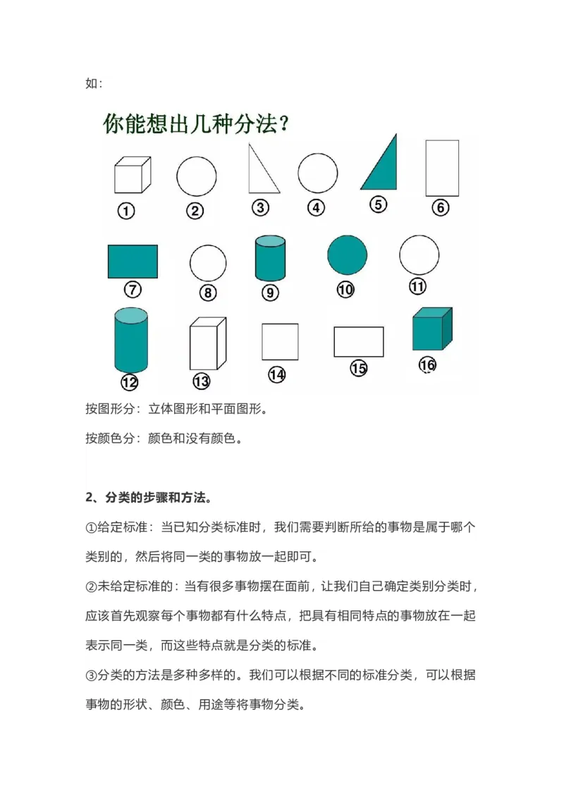 小学一年级数学上册知识点整理_幼小语数英专项资料_幼小数学专项