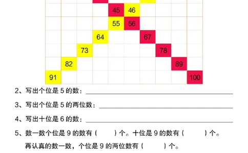 1156数学通用版新版一年级下册《百数表》专项练习_一年级上下册资料_一年级下册小红书同款资料_一下数学_25年一下数学资料