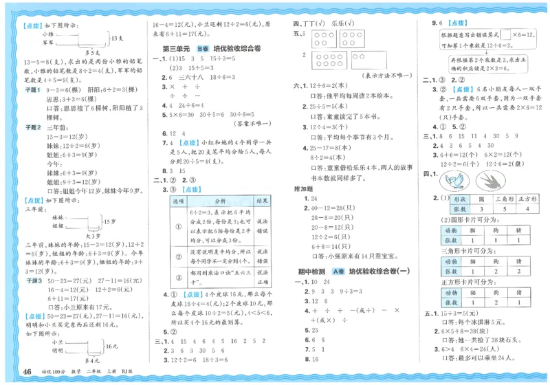 25秋王朝霞：培优100分 2数上