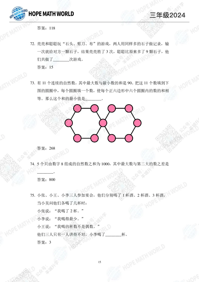 2024IHC3培训题-答案版_希望杯IHC