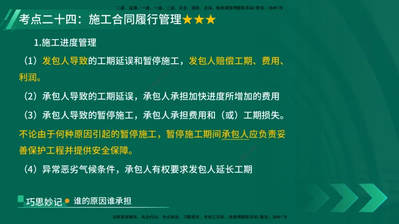 25年一建《项目管理》核心考点在线版_2026年一级建造师_2026年一建管理_2025年一建管理SVIP_04-冲刺串讲✿考点强化✿小灶集训_20-管理《核心考点狙击》张老师YL_讲义