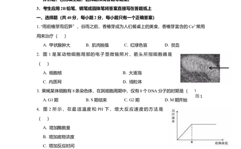 2019年高考生物试卷（上海）（空白卷）_生物历年高考真题_新&middot;Word版2008-2025&middot;高考生物真题_生物（按年份分类）2008-2025_2019&middot;高考生物真题