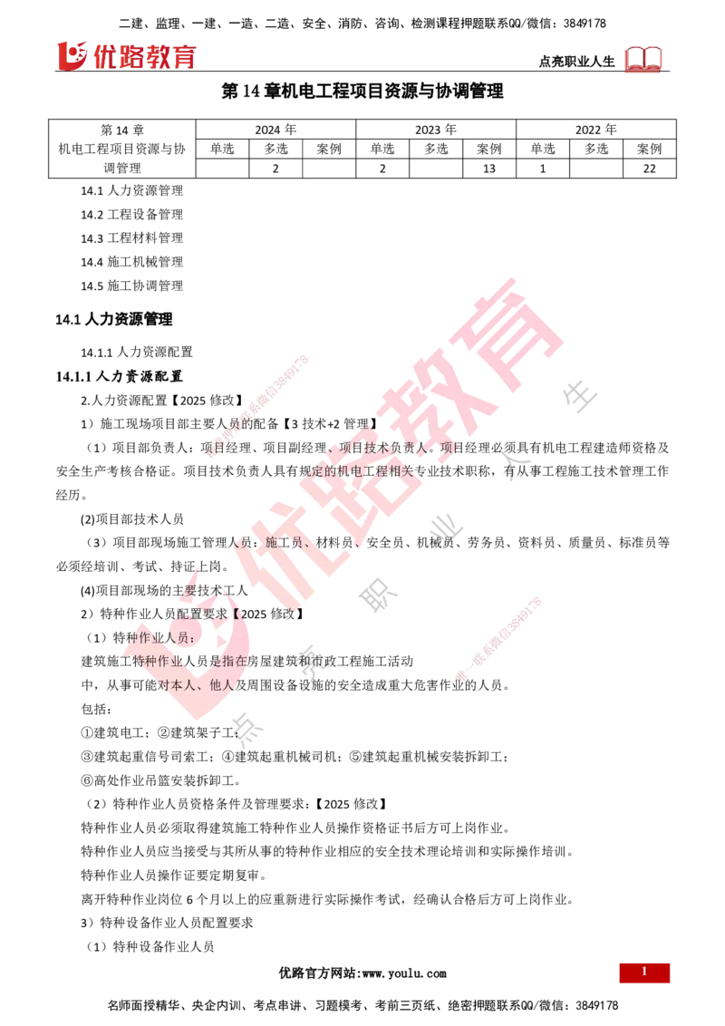 25年一建《机电实务》大V精讲第14章讲义打印版_2026年一级建造师_2026年一建机电_2025年一建机电SVIP_02-基础精讲✿高端面授✿深度强化_32-机电《强化精讲班》王建波YL