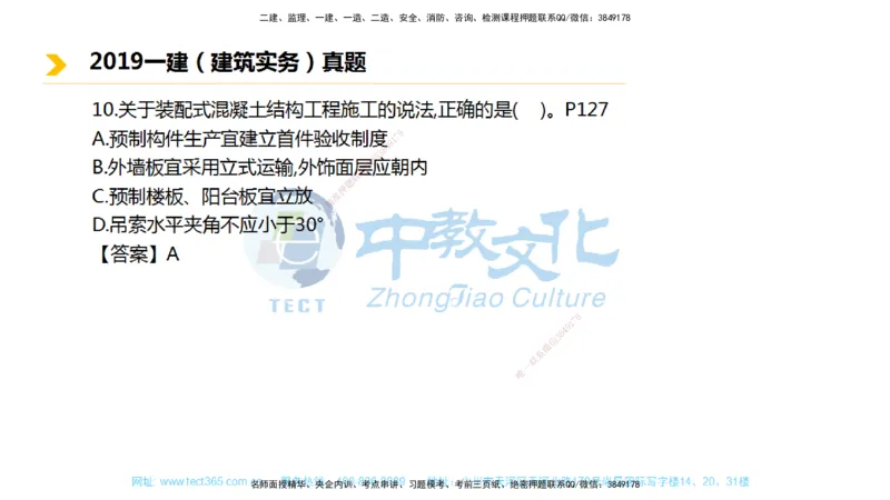 01.一建建筑-2019年真题解析-讲义_2026年一级建造师_2026年一建建筑_2025年一建建筑SVIP_03-习题精析✿实战特训✿模考通关_24-建筑《真题解析班》名师ZJ_课程讲义