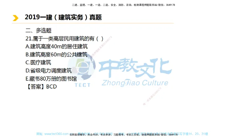 01.一建建筑-2019年真题解析-讲义_2026年一级建造师_2026年一建建筑_2025年一建建筑SVIP_03-习题精析✿实战特训✿模考通关_24-建筑《真题解析班》名师ZJ_课程讲义