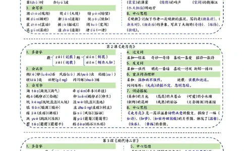 四年级语文上册课课贴_25秋《生字+组词+字帖》语文1-6年级