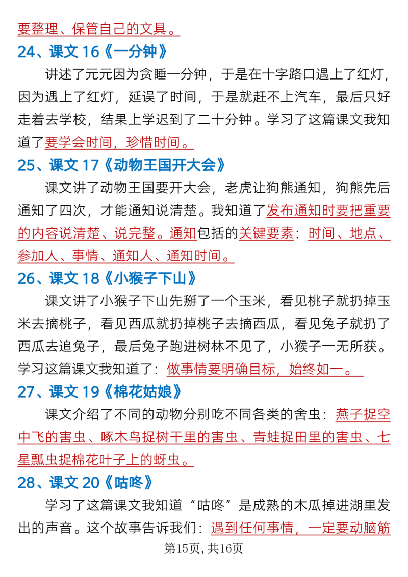 1.24一年级下册语文全册重难点知识总结_一年级上下册资料_小学一年级学习资料-25年更新版_1-02、小学一年级语文下册_3-6-2-1、复习、知识点、归纳汇总_部编（人教）版