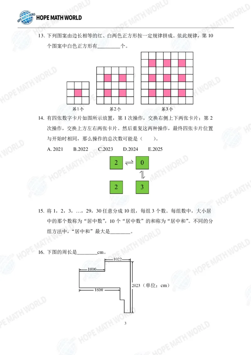 2024年3年级完整版_希望杯IHC