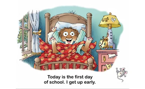 07.FirstDayofSchool_Frank（小毛怪）老师爆笑阅读单词课（50个故事3000词）_小炸毛爆笑故事单词课课件