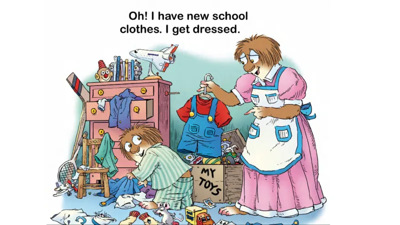 07.FirstDayofSchool_Frank（小毛怪）老师爆笑阅读单词课（50个故事3000词）_小炸毛爆笑故事单词课课件