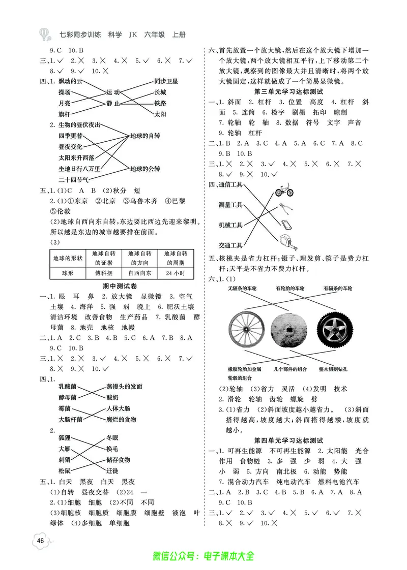 科学6a_2024年人教版小学数学一二三四五六年级上册下册期中期末试a0747_小学全科《同步练习+精品试卷》打包下载（1-6年级单元月考期中期末试卷）_小学科学