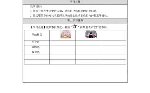 1119一年级科学(人教版)纸制品(2)-3学习任务单_一年级上下册资料_小学一年级学习资料-25年更新版_1-09、小学一年级科学上册_人教鄂教版_学习任务单