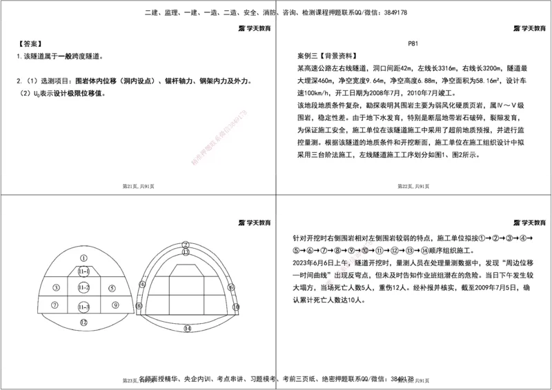 09.2025年一建《公路》案例专练讲义-隧道（黑白打印版）_2026年一级建造师_2026年一建公路_2025年一建公路SVIP_04-冲刺串讲✿考点强化✿小灶集训_17-公路《A计划案例专练》刘滢XT