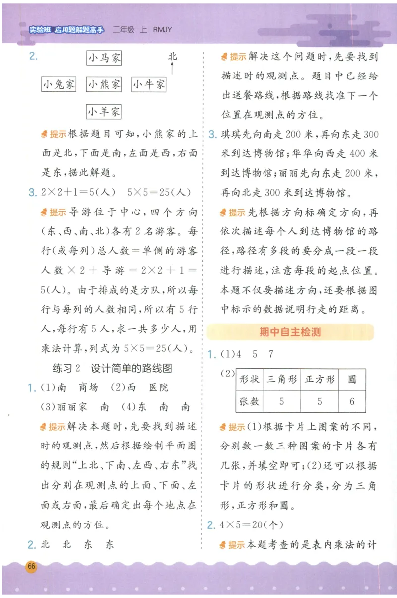 二年级数学上册人教版25秋《实验班应用题解题高手》答案_25秋《实验班应用题解题高手》_二年级数学上册人教版25秋《实验班应用题解题高手》