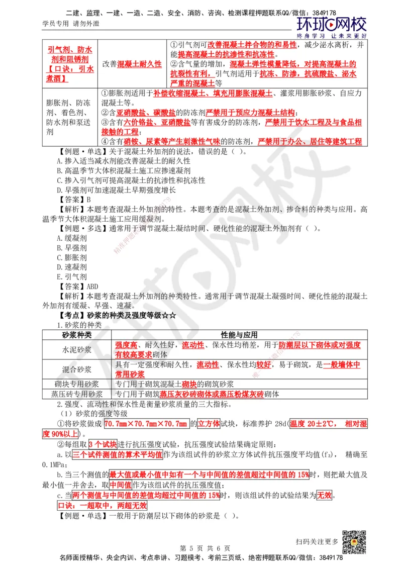 08.第7讲-21混凝土及组成材料、砌体材料的性能与应用_2026年一级建造师_2026年一建建筑_2025年一建建筑SVIP_02-基础精讲✿高端面授✿深度强化_马红