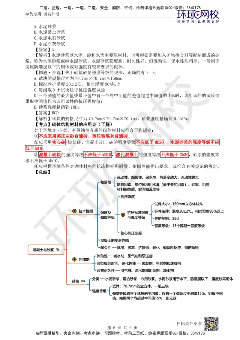 08.第7讲-21混凝土及组成材料、砌体材料的性能与应用_2026年一级建造师_2026年一建建筑_2025年一建建筑SVIP_02-基础精讲✿高端面授✿深度强化_马红