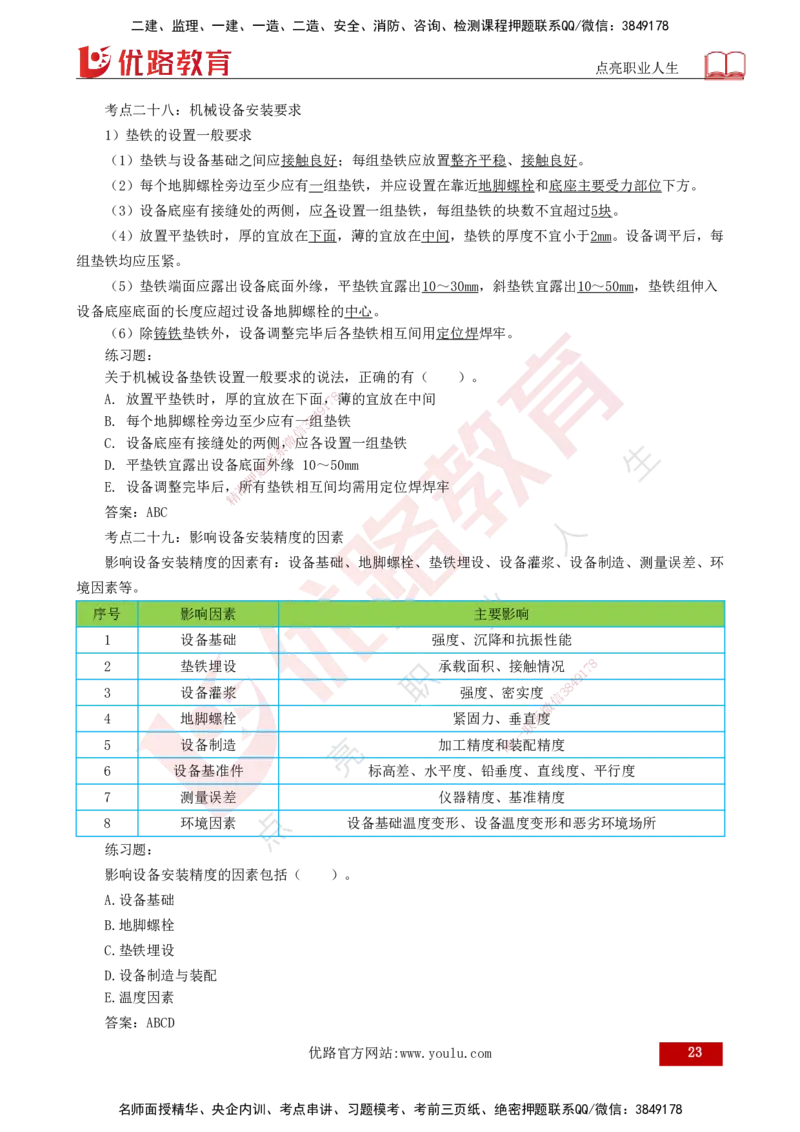 25年一建《机电实务》核心考点打印版_2026年一级建造师_2026年一建机电_2025年一建机电SVIP_04-冲刺串讲✿考点强化✿小灶集训_41-机电《核心考点狙击》姚老师YL_讲义