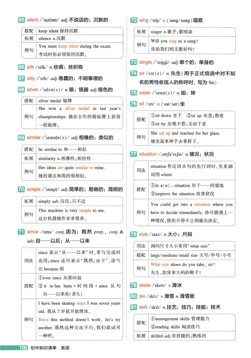 2026版53初中知识清单-英语