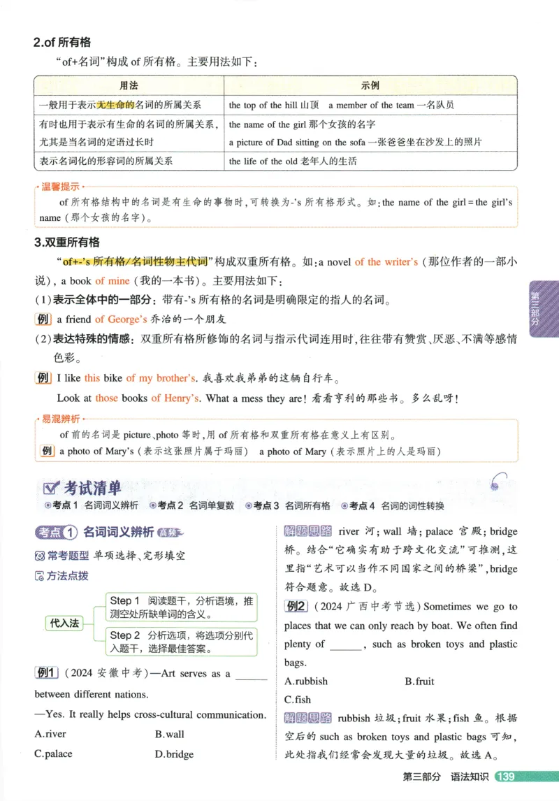 2026版53初中知识清单-英语