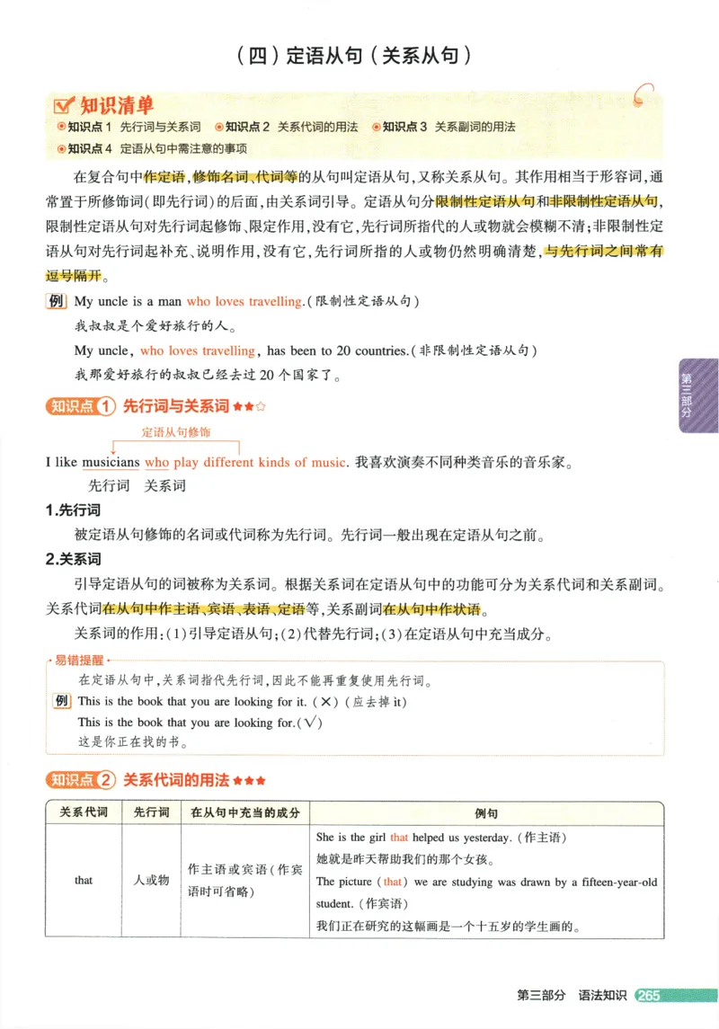 2026版53初中知识清单-英语