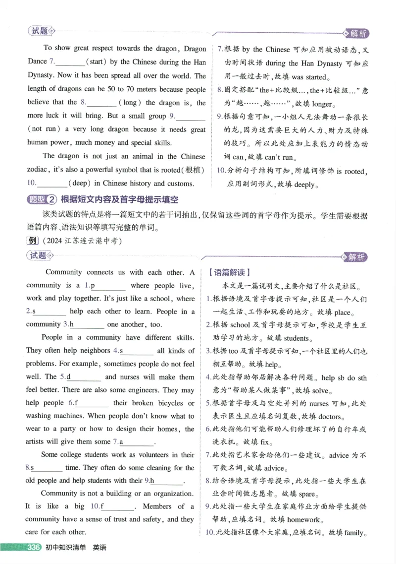 2026版53初中知识清单-英语