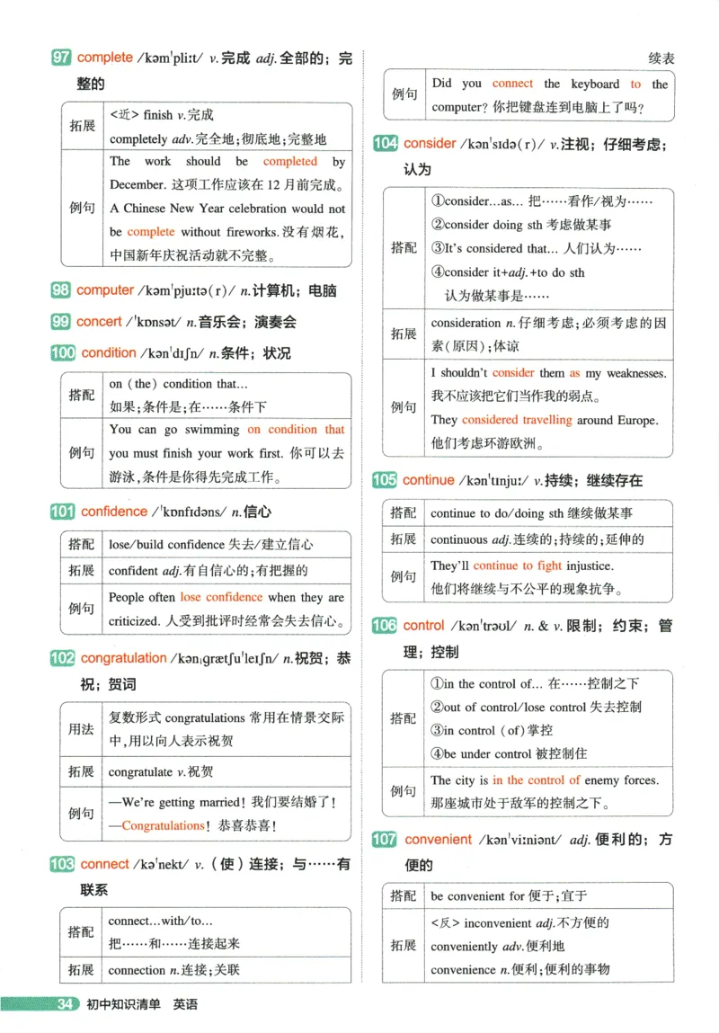 2026版53初中知识清单-英语