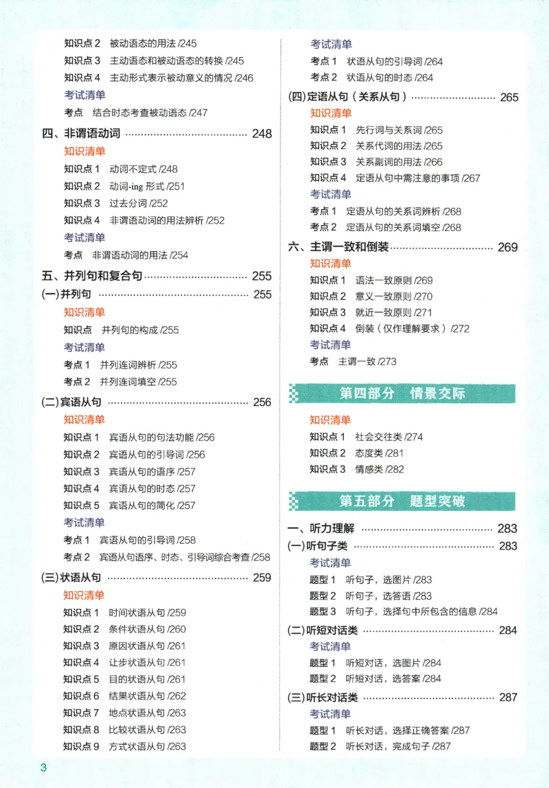 2026版53初中知识清单-英语