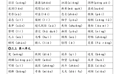 三上丨语文期末复习-资料（部编版）_3年级小红书最新热门资料