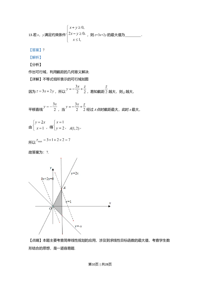 2020年高考数学试卷（理）（新课标Ⅲ）（解析卷）_历年高考真题合集_数学历年高考真题_新&middot;Word版2008-2025&middot;高考数学真题_数学（按年份分类）2008-2025_2020&middot;高考数学真题