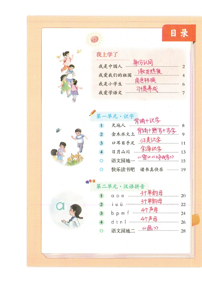 9月份一年级课堂笔记_小学全网线上同款资料_k92_语文