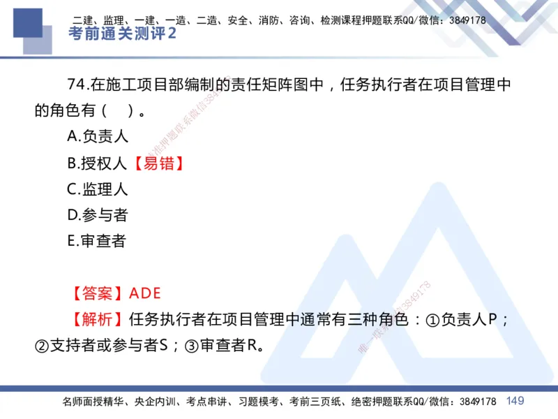 02.2025王晓丹-考前通关测评-管理2_2026年一级建造师_2026年一建管理_2025年一建管理SVIP_04-冲刺串讲✿考点强化✿小灶集训_40-管理《考前通关测评》王晓丹HX_讲义