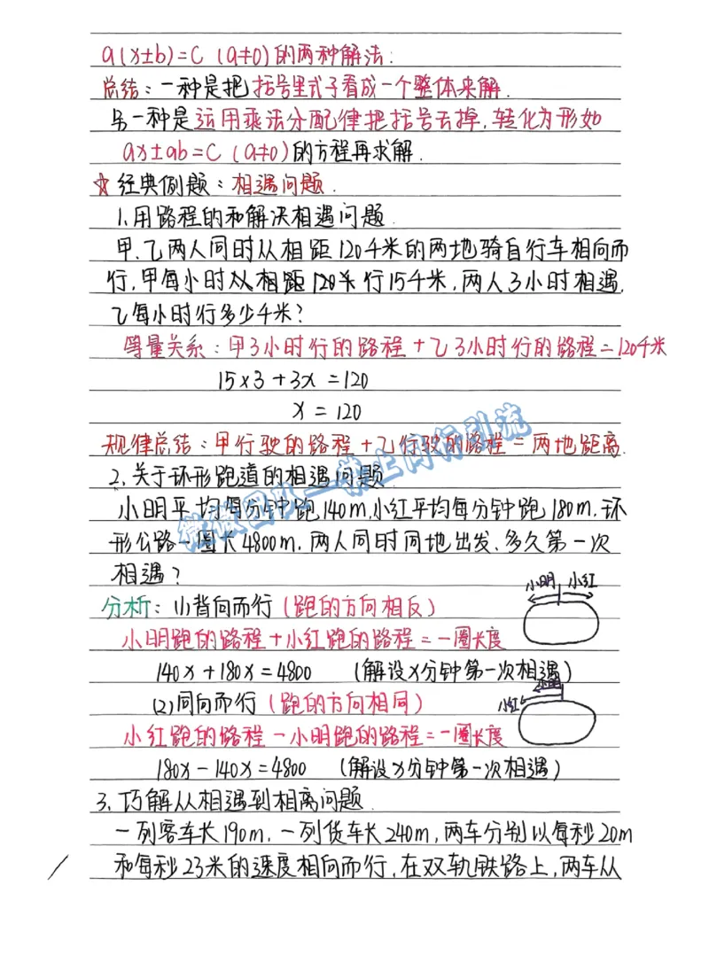 五上数学手写笔记（分享版）_小学全网线上同款资料_26号文件5上6上数学