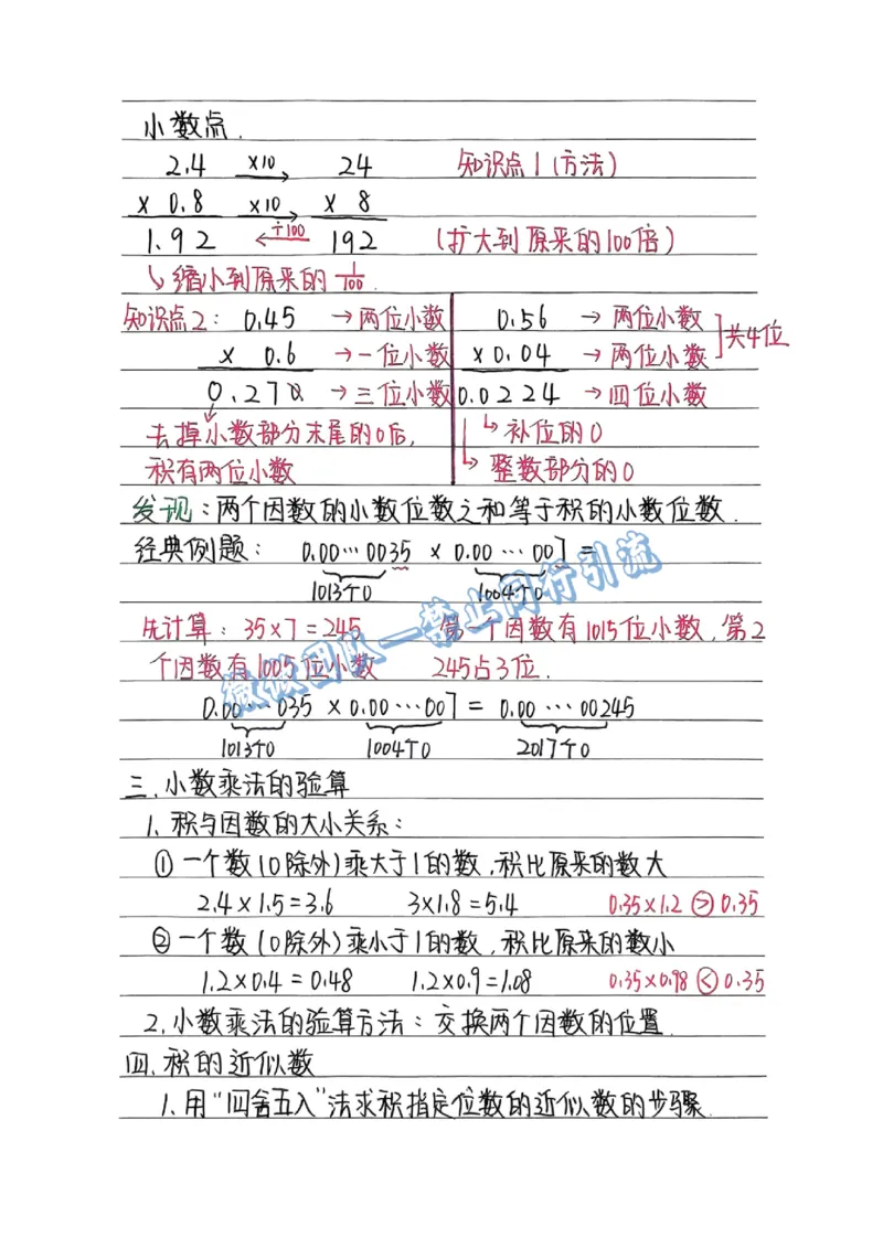 五上数学手写笔记（分享版）_小学全网线上同款资料_26号文件5上6上数学