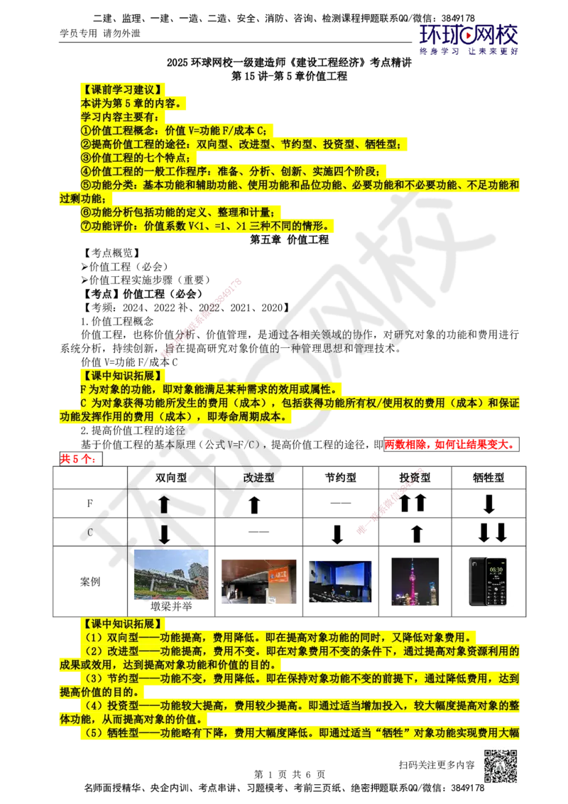 15.第15讲-第5章价值工程_2026年一级建造师_2026年一建经济_2025年一建经济SVIP_02-基础精讲✿高端面授✿深度强化_21-经济《考点精讲班》张涌、胡安然HQ推荐_张涌