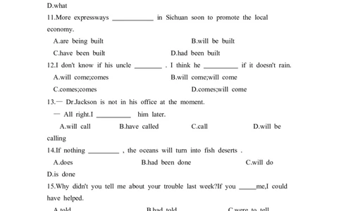 2024年全国普通高等学校运动训练、民族传统体育单招考试英语模拟卷含解析（4）_006体育资料_英语2011-2025年真题+59套模拟卷_2024体育单招模拟卷16套