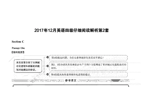 2017年12月四级阅读解析全3套_大学英语四级+六级_四级真题_专项_四级仔细阅读_四级仔细阅读解析