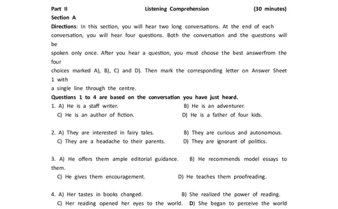 2022年6月英语六级真题第一套_大学英语四级+六级_六级真题_六级真题_2022年06月CET6题+解+音频_02、真题word版