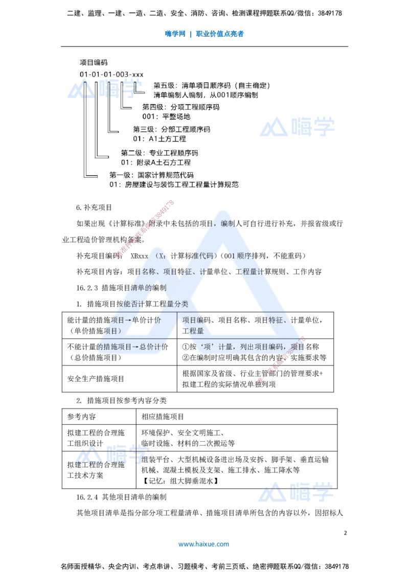 19.2025王晓波-考前拔分速成-第16章工程量清单计价2_2026年一级建造师_2026年一建经济_2025年一建经济SVIP_04-冲刺串讲✿考点强化✿小灶集训_14-经济《考前拔分速成》王晓波HX_讲义