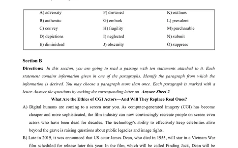 2021年6月英语六级真题第3套_大学英语四级+六级_六级真题_六级真题_2021年06月CET6题+解+音频_02、真题word版